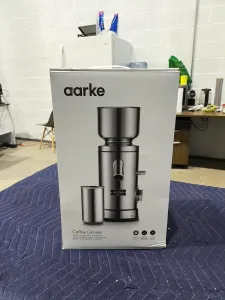 Aarke Flat Burr Coffee Grinder, Stainless Steel - Brand New & Unopened