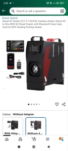 8KW Diesel Air Heater with Bluetooth App Control, 12V/24V Universal Pa